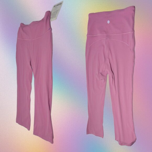 NWT Lululemon Groove SHR Crop 23" Magenta Glow Nulu Flared Leggings Size 4 - Picture 4 of 5